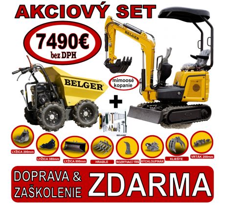 MINIBAGER BG-910.01+MINIDUMPER BELGER s PRÍSLUŠENSTVOM